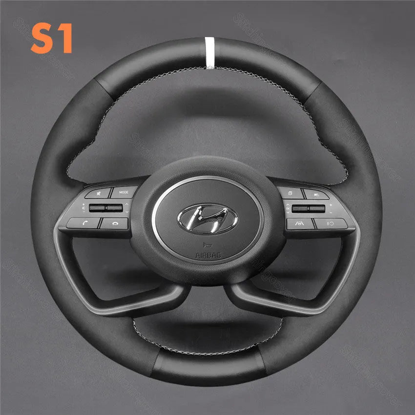 Coprivolante Per Hyundai Bayon I 2021-2024 - Copri Volante In Pelle Microfibra Nero | Accessorio Auto Antiscivolo - Foto 1