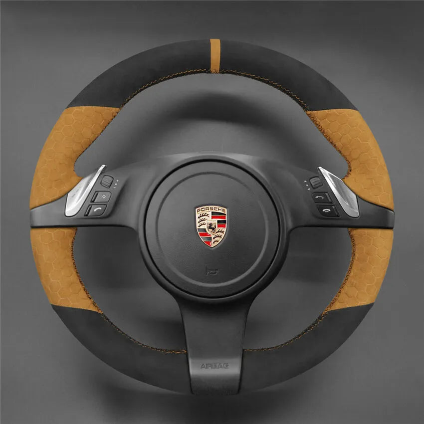 Steering Wheel Cover for Porsche 911 991 Boxster Cayman 981 Cayenne  Panamera 2009-2016