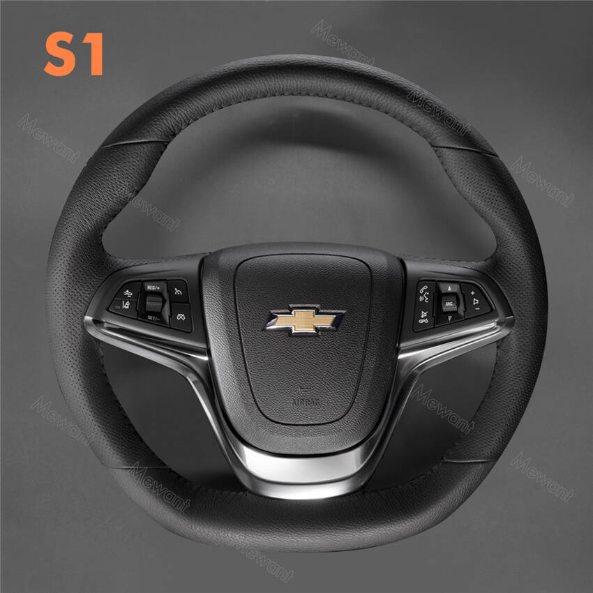 MEWANT Hand Stitch Car Steering Wheel Cover for Chevrolet Blazer /  Silverado (1500) / Silverado (2500/3500) / Suburban / Tahoe