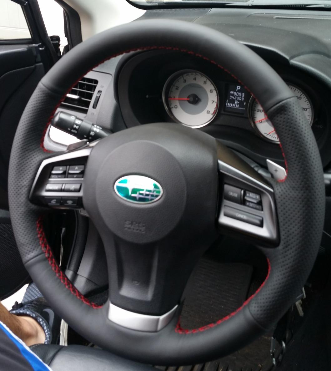 Stitchingcover subaru steering wheel cover