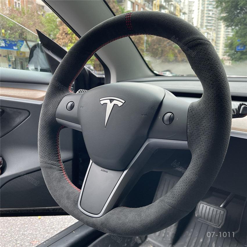 DIY Upgrade Your Tesla Model 3 with MEWANT Steering Wheel Wrap Kits - Stitchingcover
