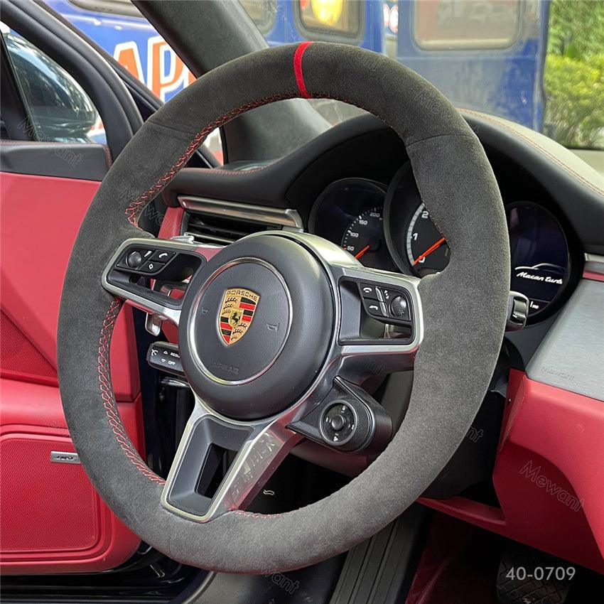Enhance Your Porsche Experience with a Custom Alcantara Steering Wheel Cover from StitchingCover.com - Stitchingcover