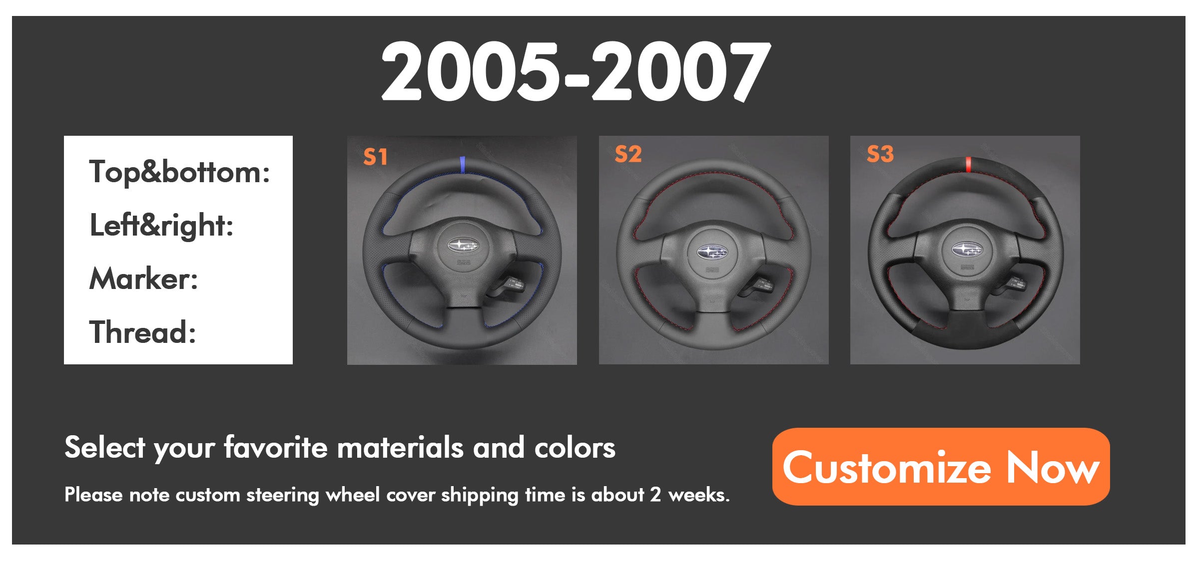 subaru steering wheel cover custom