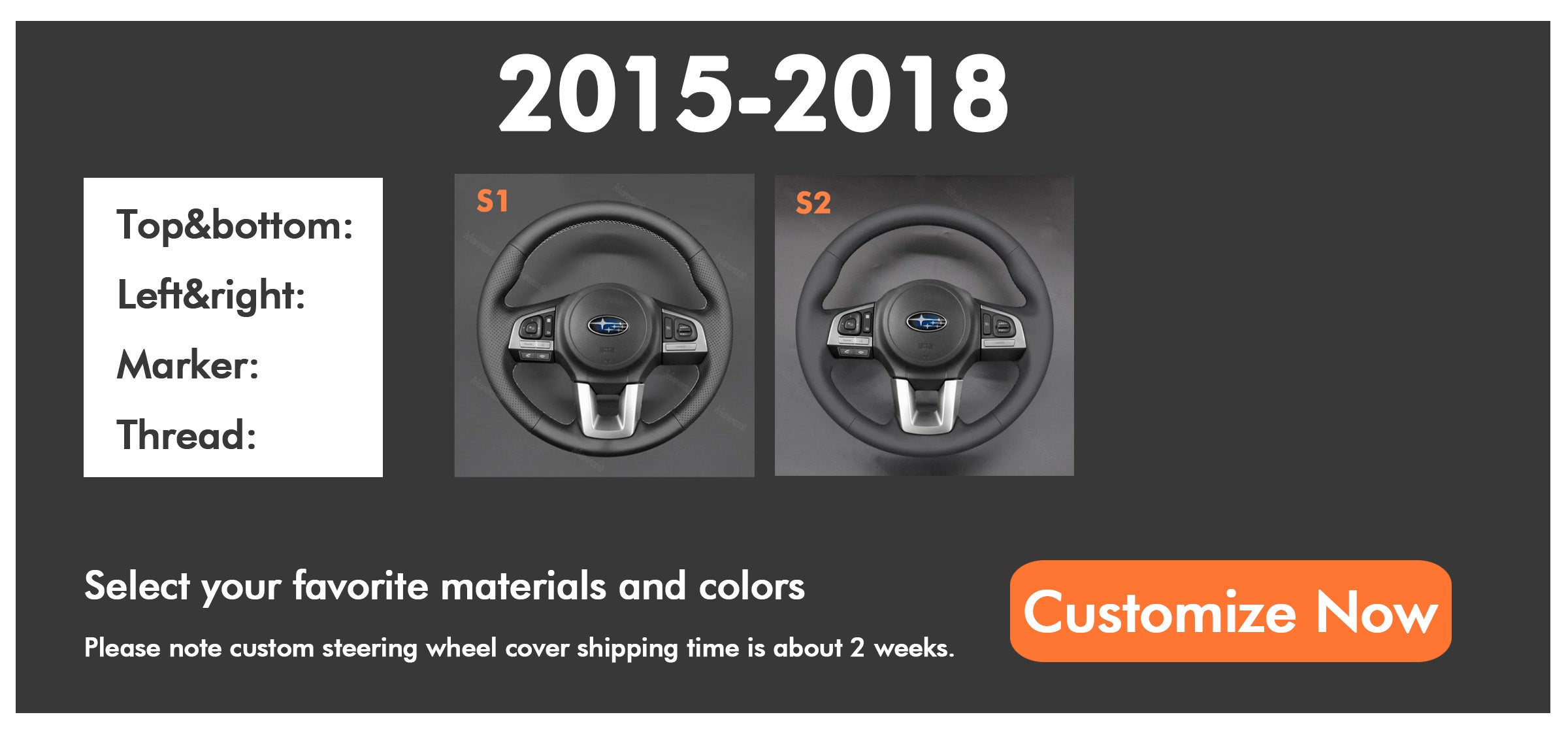 subaru steering wheel cover custom