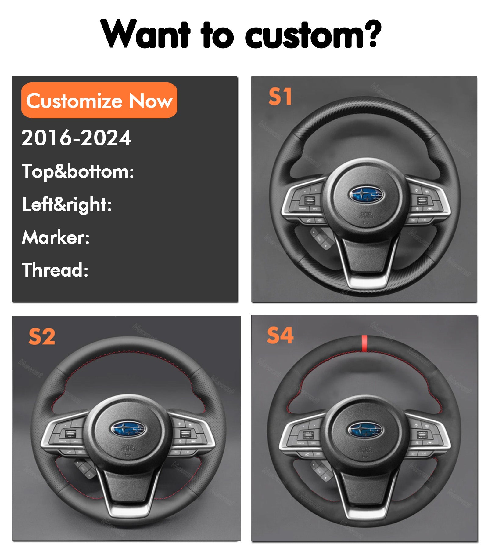 subaru steering wheel cover custom