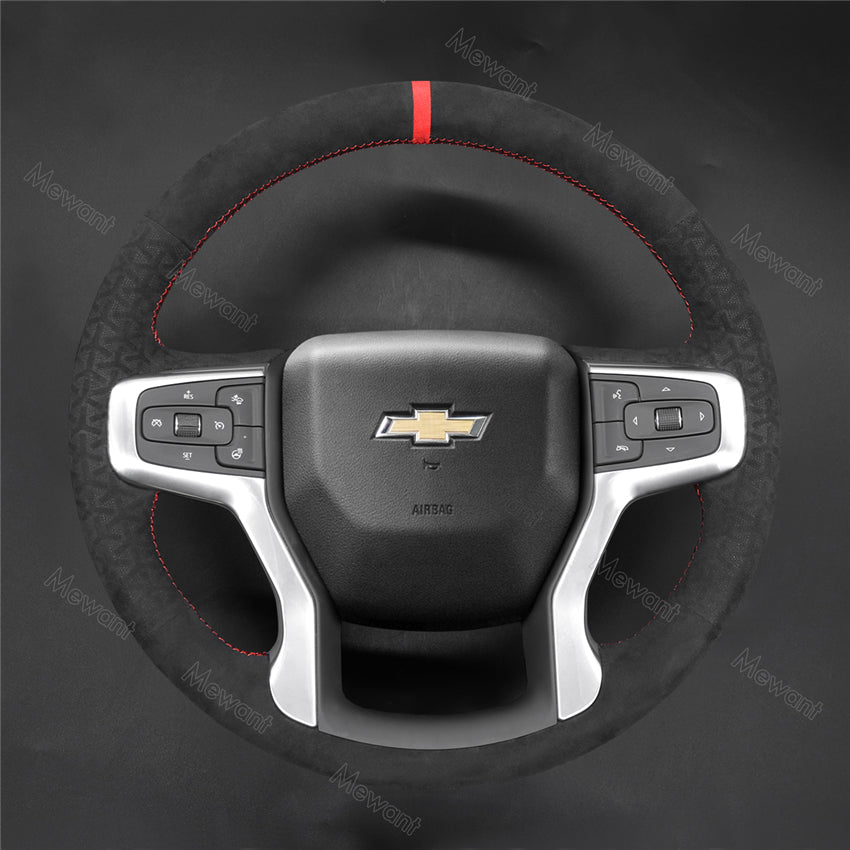 Steering Wheel Cover for Chevrolet Blazer Silverado 1500 2500 3500 Suburban Tahoe 2019-2023 - Stitchingcover