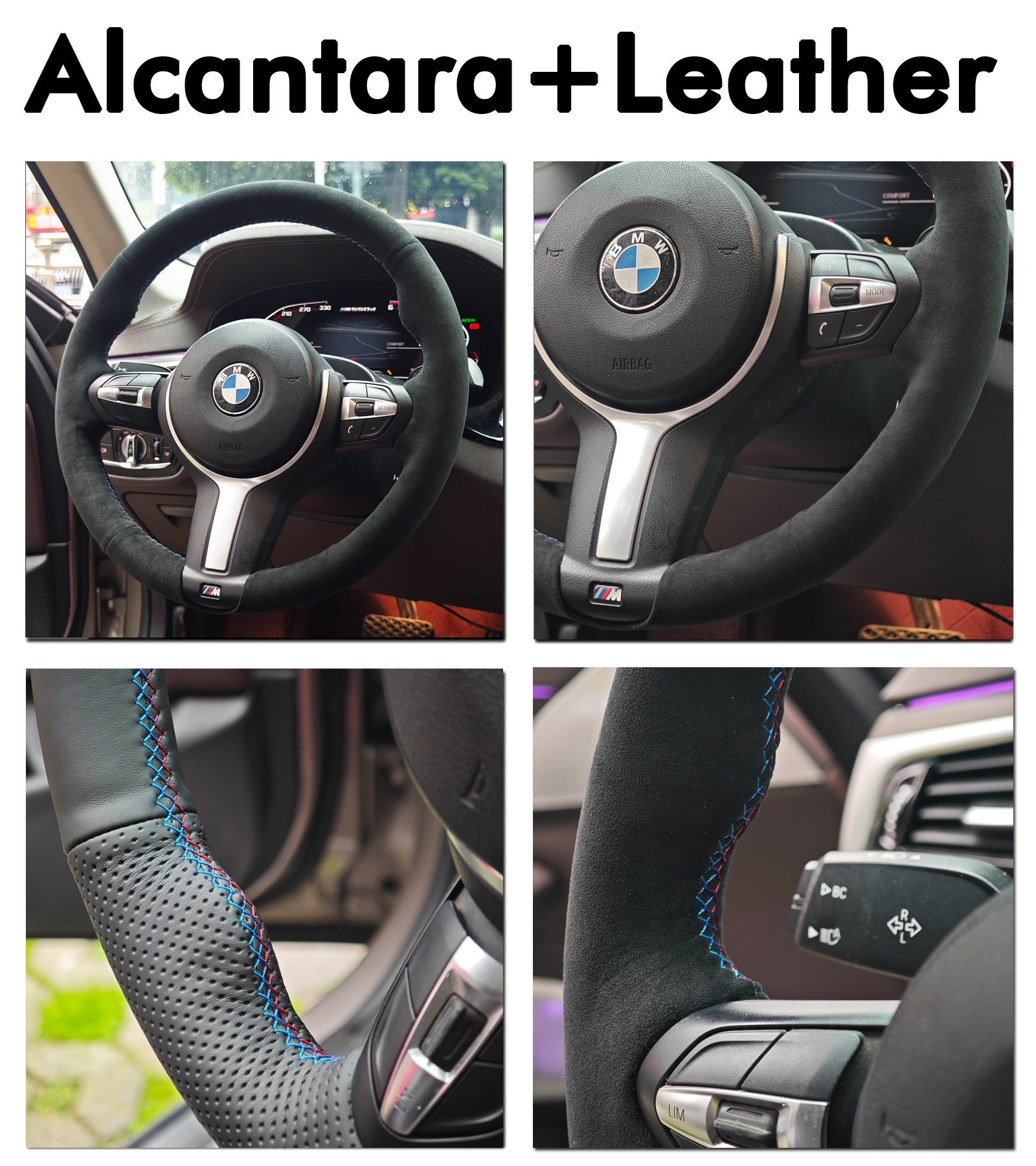 BMW alcantara steering wheel cover