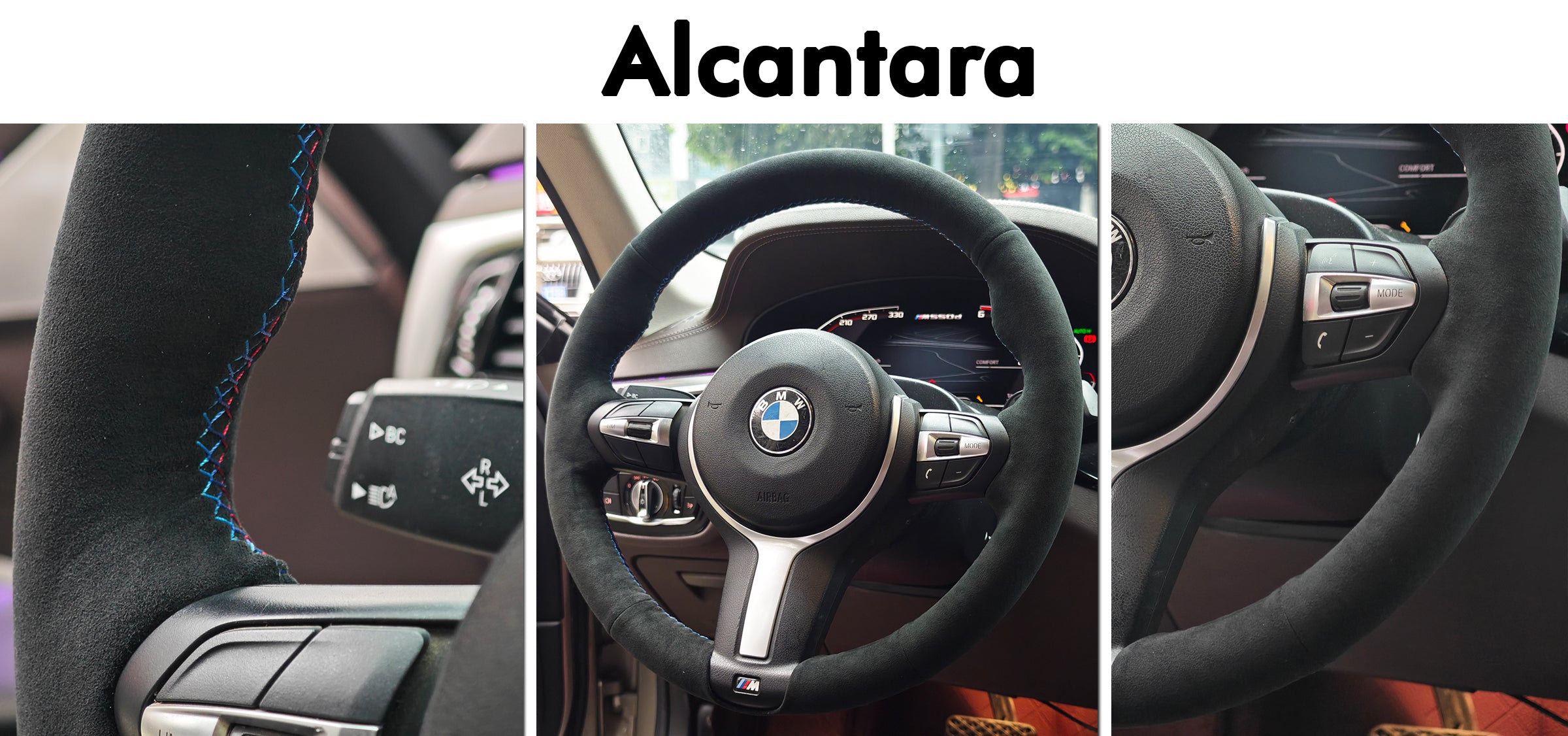 BMW alcantara steering wheel cover