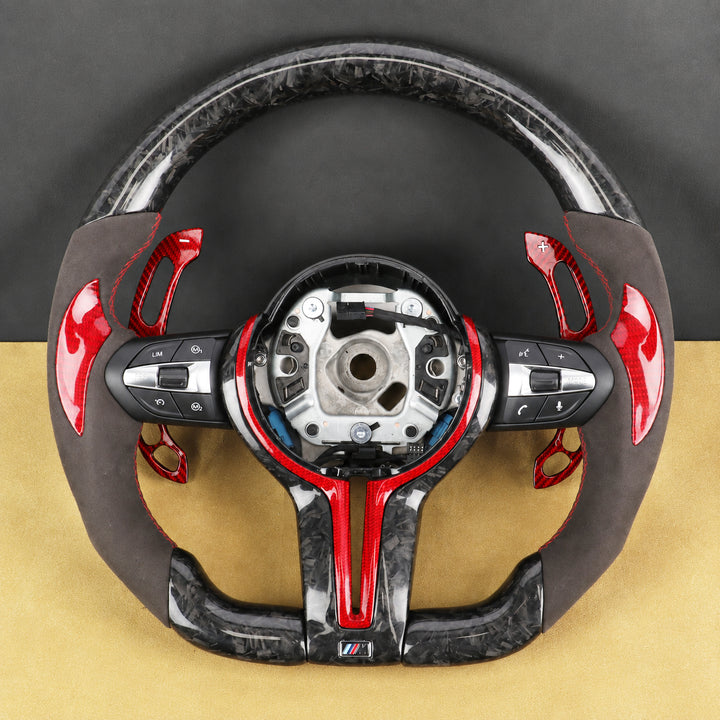 Custom Carbon Steering Wheel for BMW 3 Series 4 Series 5 Series 6 Series M2 M3 M4 F30 F32 F36 F10 F12 F13 F80 F82 F87 2012-2019