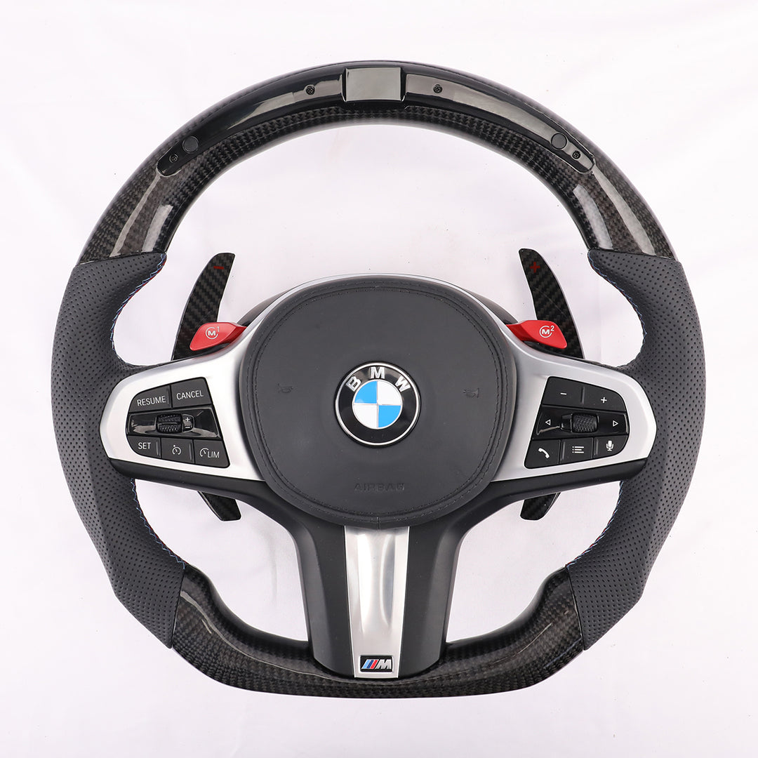 Custom Carbon Fiber Steering Wheel for BMW G Series 3 Series 4 Series 5 Series X3 X4 X5 X6 M2 M3 M4 M5 2018-2024