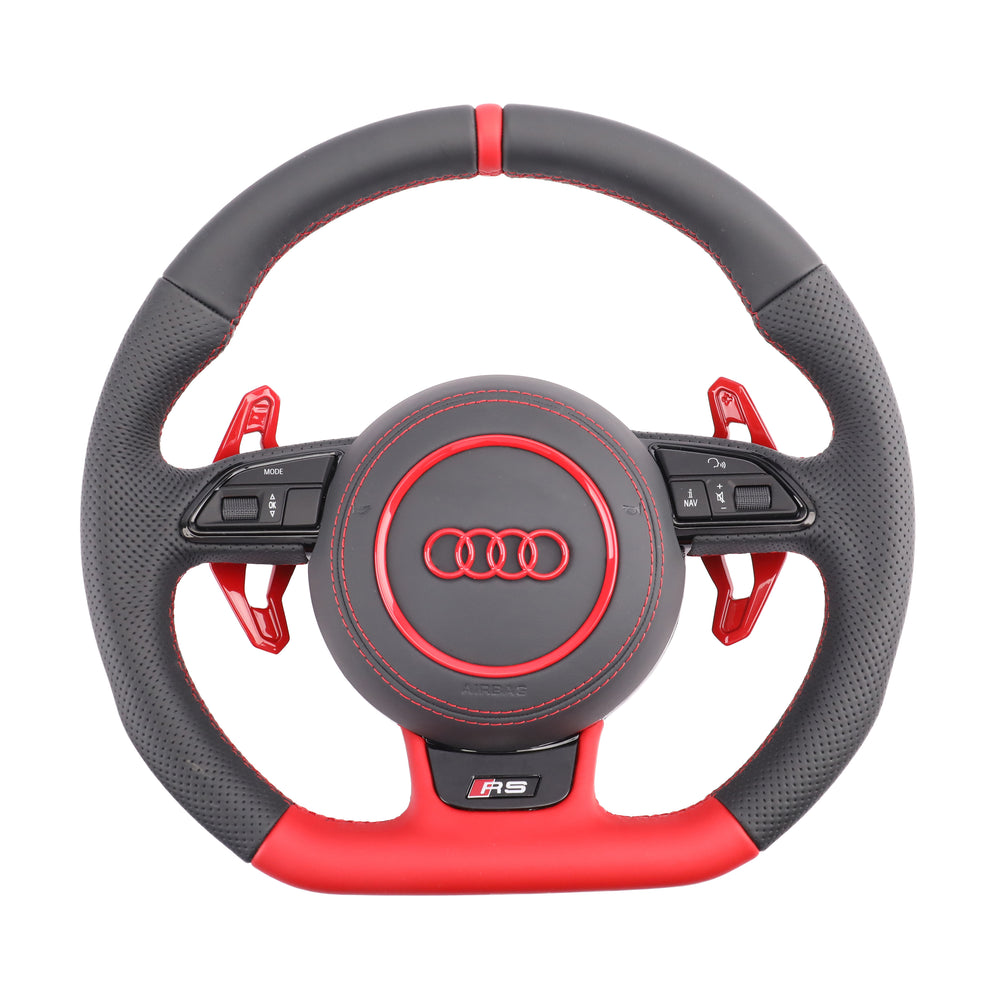 Custom Carbon Steering Wheel for Audi A4 A5 A6 A7 A8 Q5 Q7 Q8 S4 S5 S6 S7 RS4 RS5 RS6 RS7 2018-2024