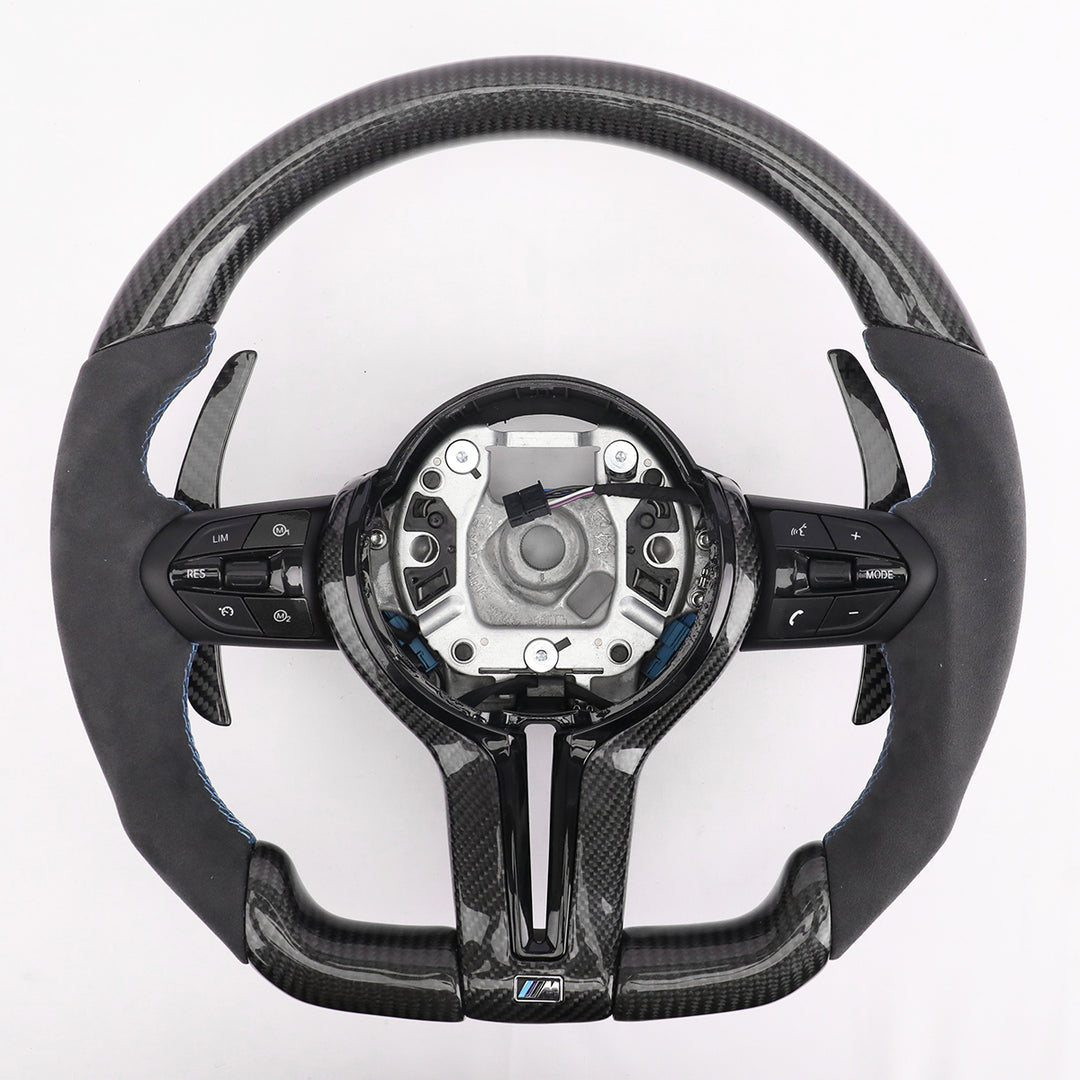 Custom Carbon Steering Wheel for BMW 3 Series 4 Series 5 Series 6 Series M2 M3 M4 F30 F32 F36 F10 F12 F13 F80 F82 F87 2012-2019