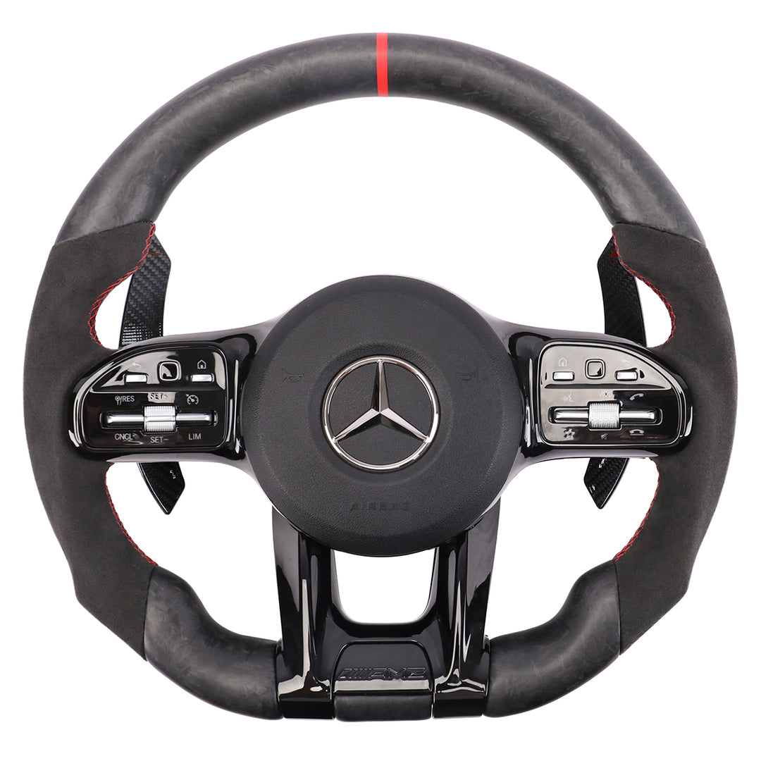 Custom Carbon Steering Wheel for Mercedes-Benz AMG C63 C43 E63 GLC63 GLE63 GT 2018-2024