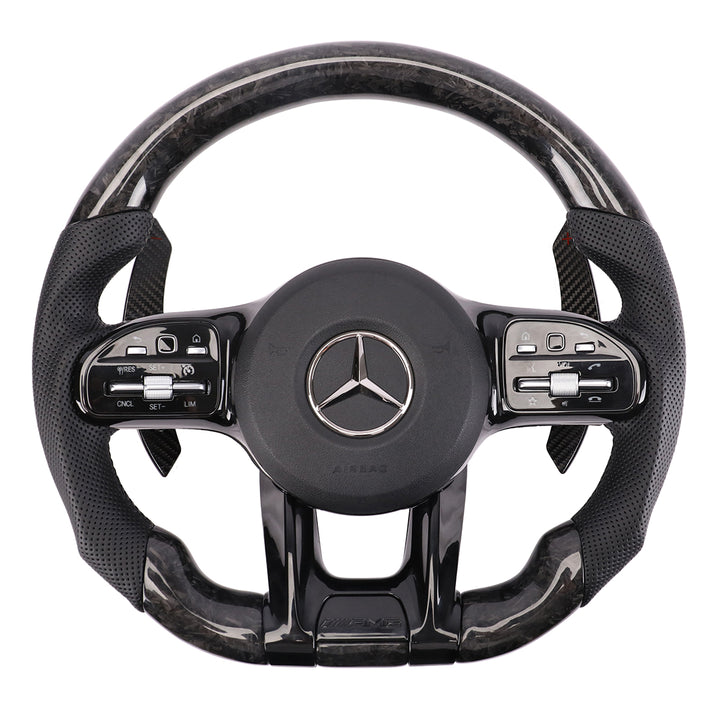 Custom Carbon Steering Wheel for Mercedes-Benz AMG C63 C43 E63 GLC63 GLE63 GT 2018-2024