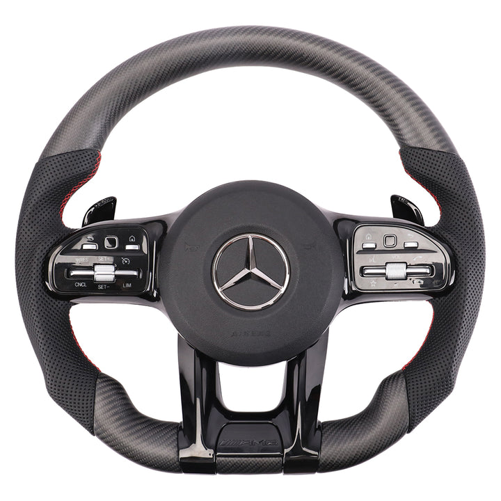 Custom Carbon Steering Wheel for Mercedes-Benz AMG C63 C43 E63 GLC63 GLE63 GT 2018-2024