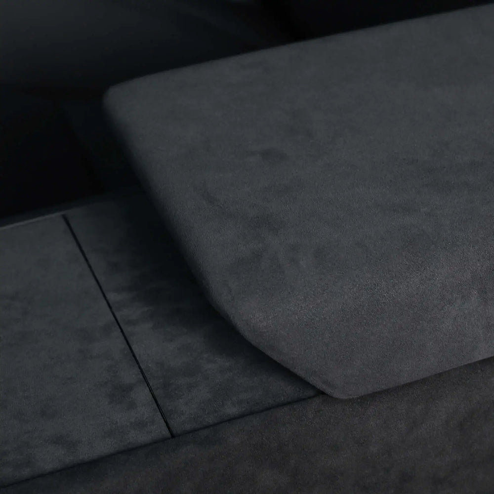 Dark Gray Alcantara Center Console Cover for Tesla Model 3 Refresh Highland