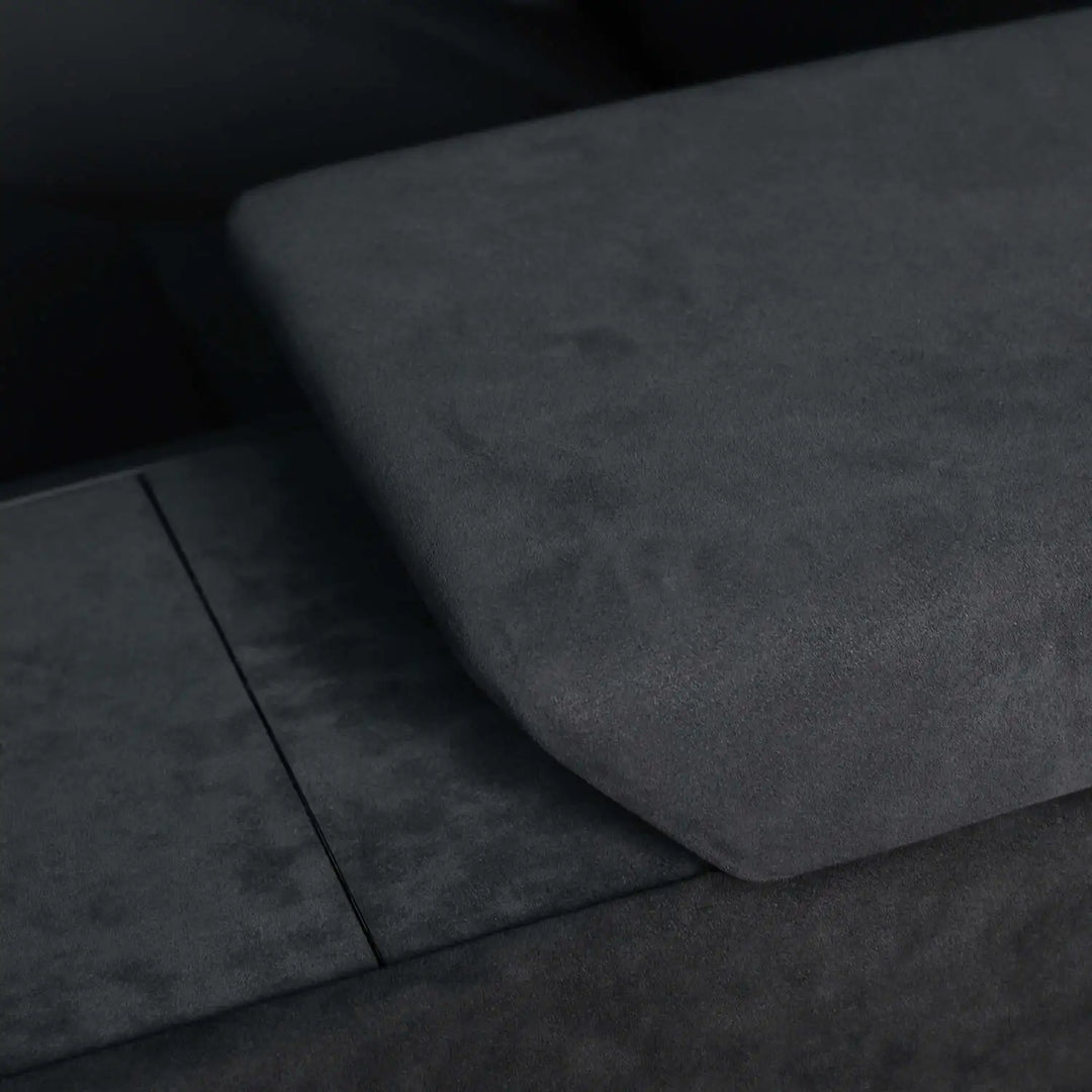 Dark Gray Alcantara Center Console Cover for Tesla Model 3 Refresh Highland
