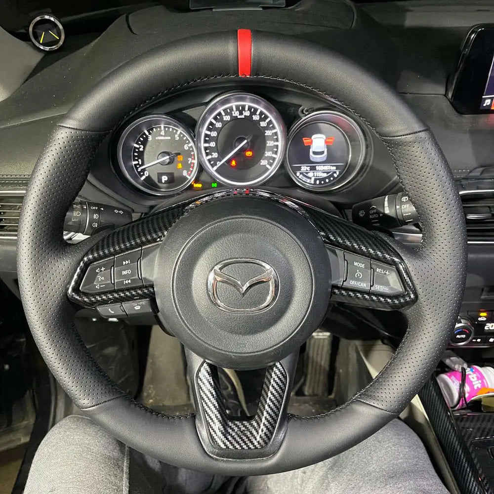 Faux leather steering wheel wrap material