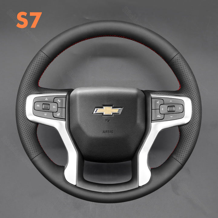 Steering Wheel Cover for Chevrolet Blazer Silverado 1500 2500 3500 Suburban Tahoe 2019-2024