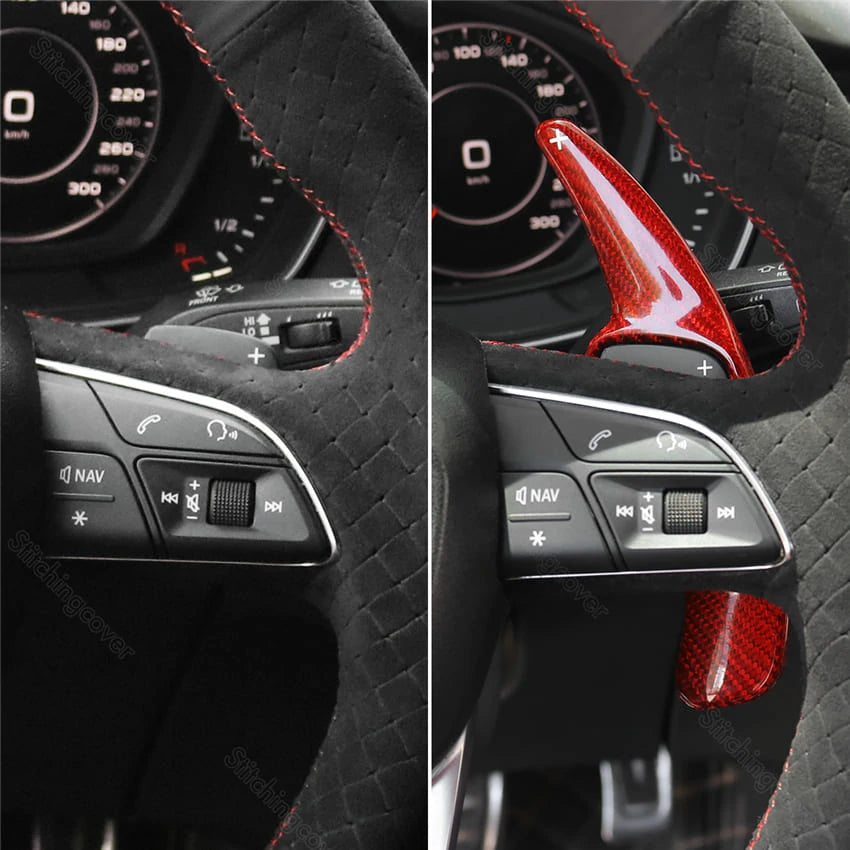 G Brand Replace Paddle Shifter for Audi A3 S3 RS3 A4 B9 S4 RS4 A5 S5 RS5 A6  S6 A7 A8 S8 Q3 Q5 Q7 RS6 C7 C8 RS7 TT TTRS R8 E-TRON(Carbon Style A)