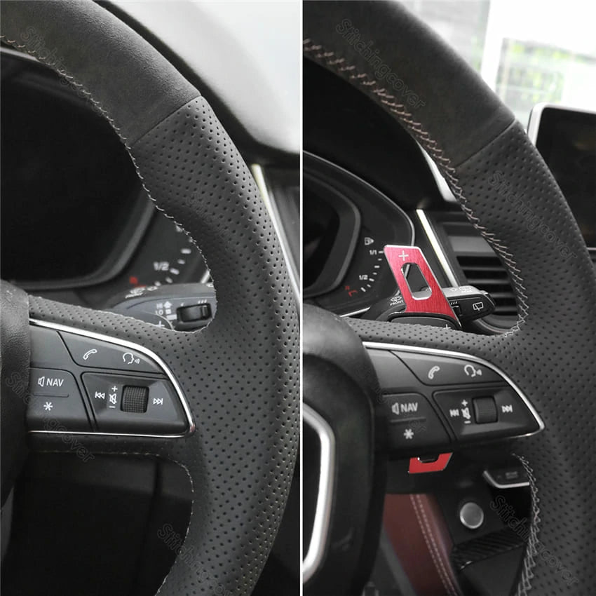 2 Steering Wheel Paddle Shift for AUDI Q3 (8U) 13-18 | Black Aluminum  Paddle Shifters
