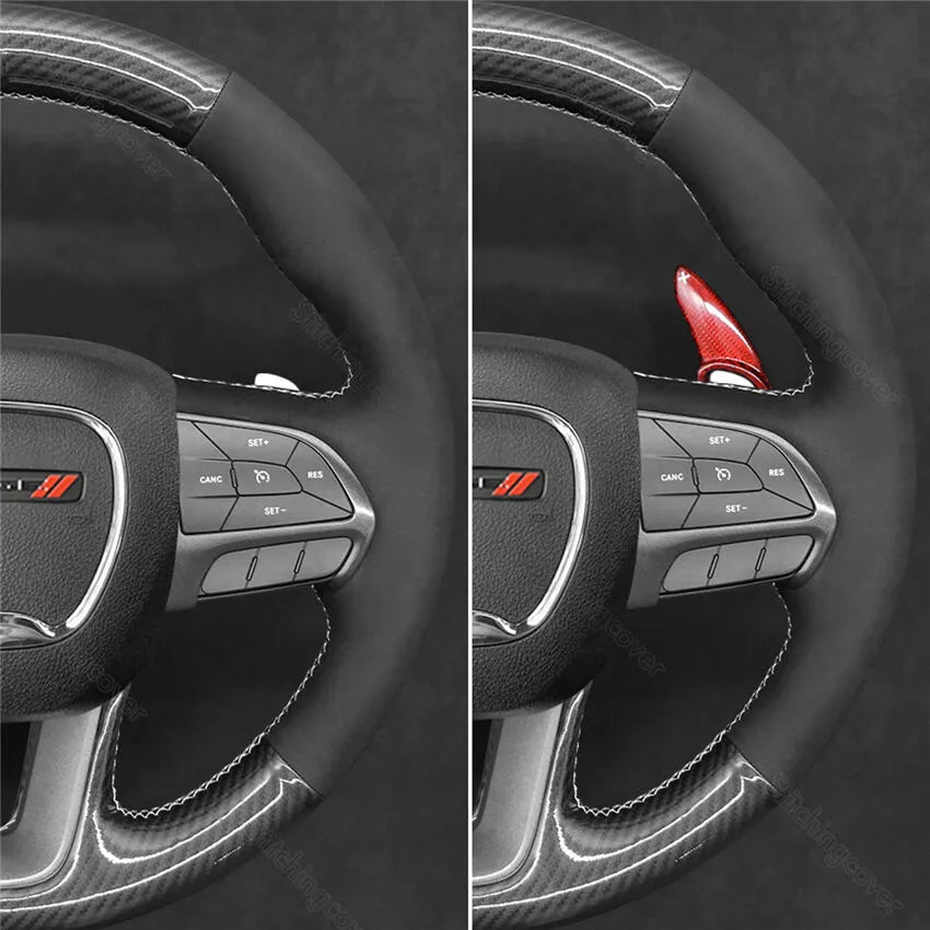 For Dodge Challenger Charger 2015-2024 Interior Accessories Decoration Steering Wheel Shift Paddle Extended Trim Cover+Air Conditioner Switch CD For Dodge Challenger Charger 2015-2024 Interior Accessories Decoration Steering Wheel Shift Paddle Extended Trim Cover+Air Conditioner Switch CD