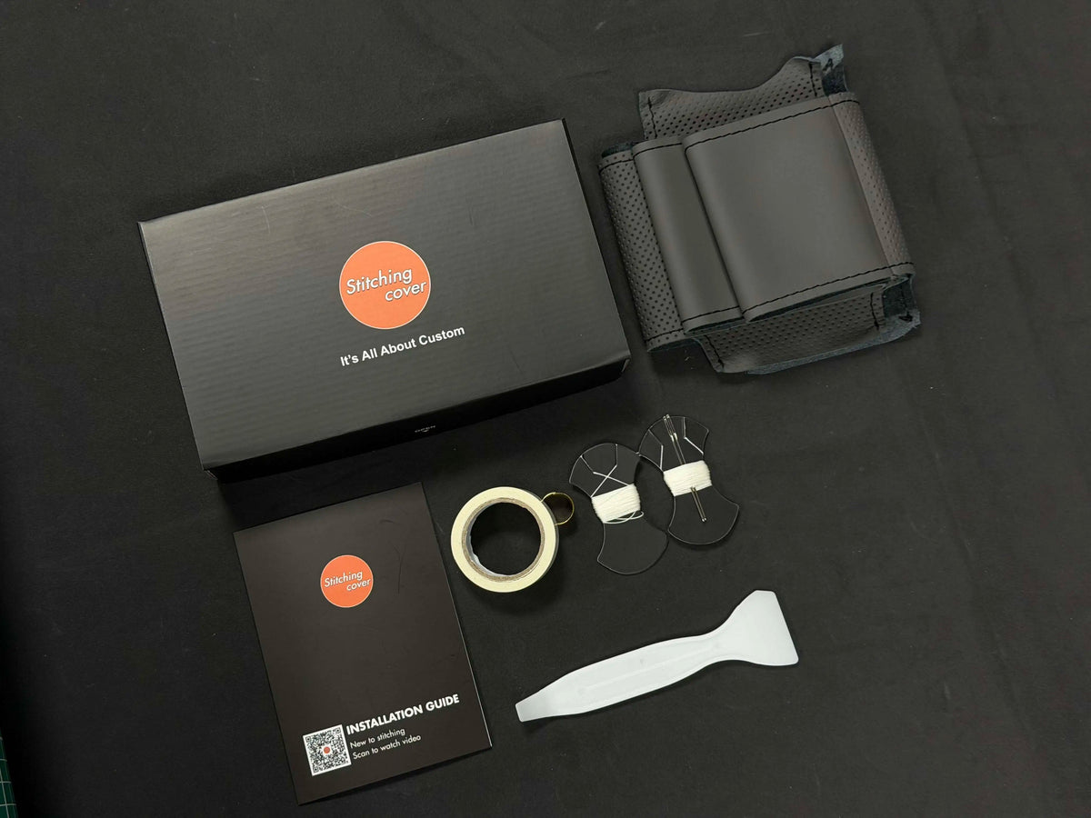StitchingCover steering wheel wrap package contents