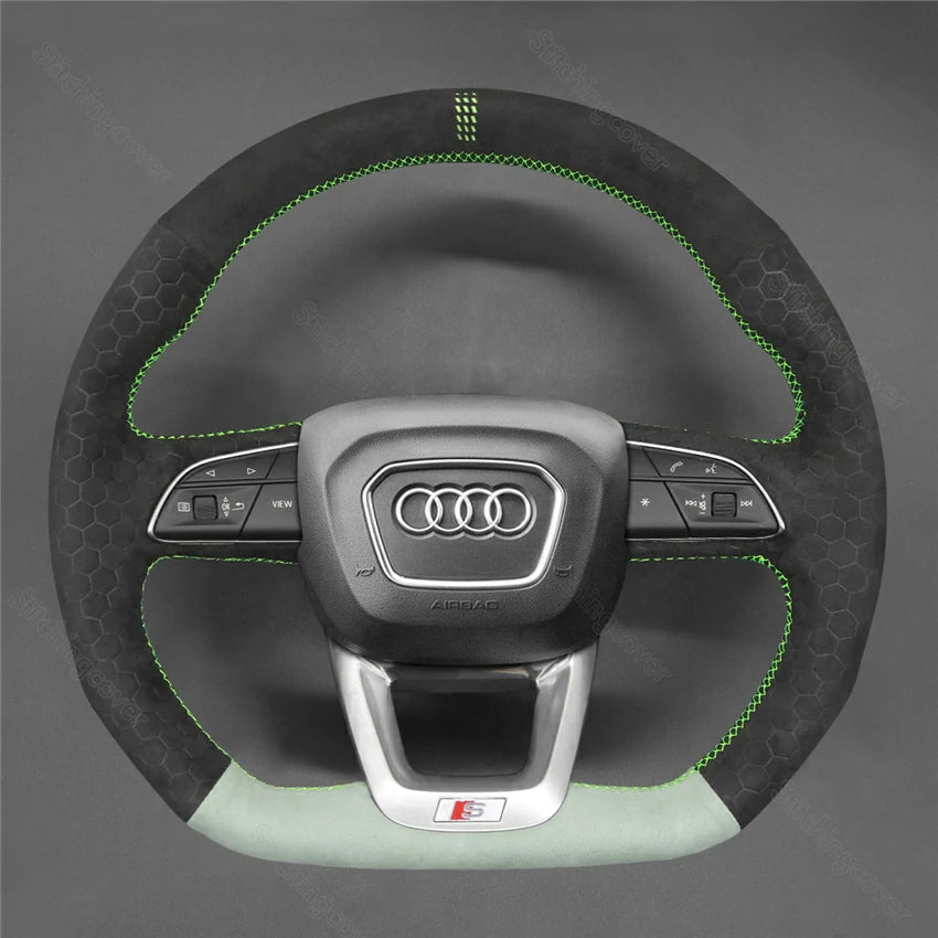 Steering Wheel Cover For Audi Q3 SQ5 Q7 Q8 2018 2019 - stitchingcover