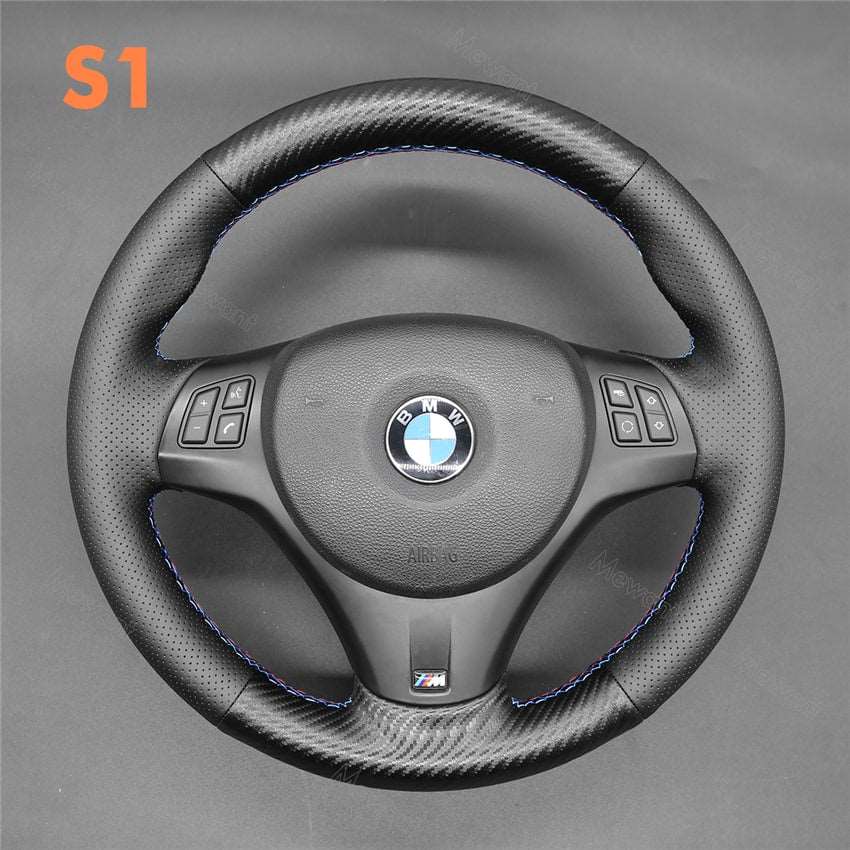 Steering Wheel Cover For BMW E81 E82 E84 E87 E88 E90 E91 E92 E93