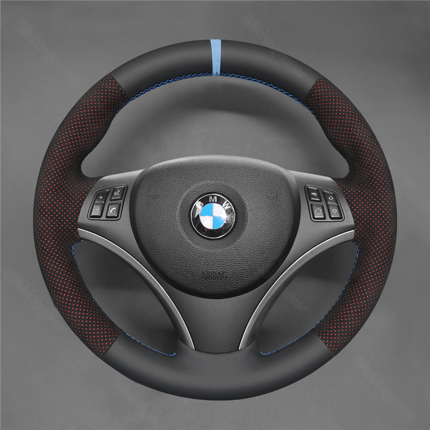 Steering Wheel Cover For BMW E81 E82 E84 E87 E88 E90 E91 E92 E93 335i 2005-2013