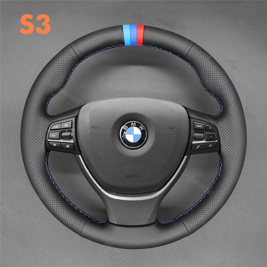 Steering Wheel Cover For BMW F01 F02 F06 F07 F10 F11 F12 F13 Media 3 of 4