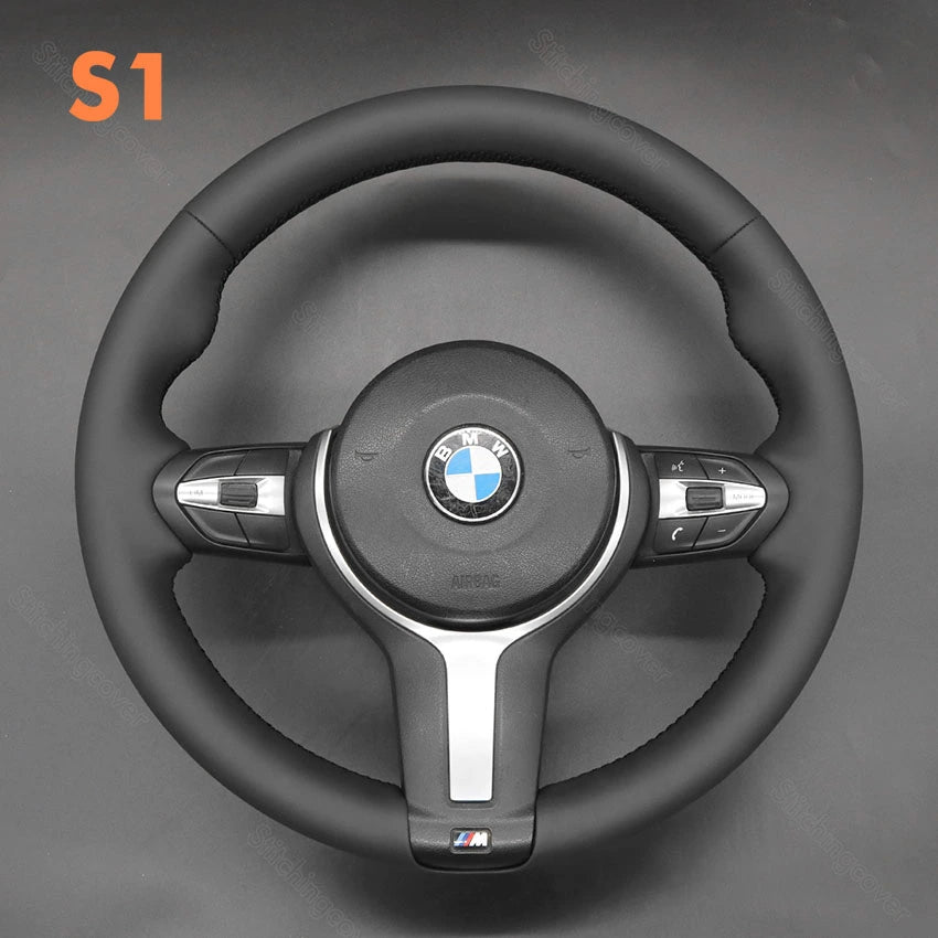 Steering Wheel Cover For BMW F10 F11 F12 F13 F15 F16 F20 F21 F22 F23 F25 F26 F30 F31 F34 F36 F45