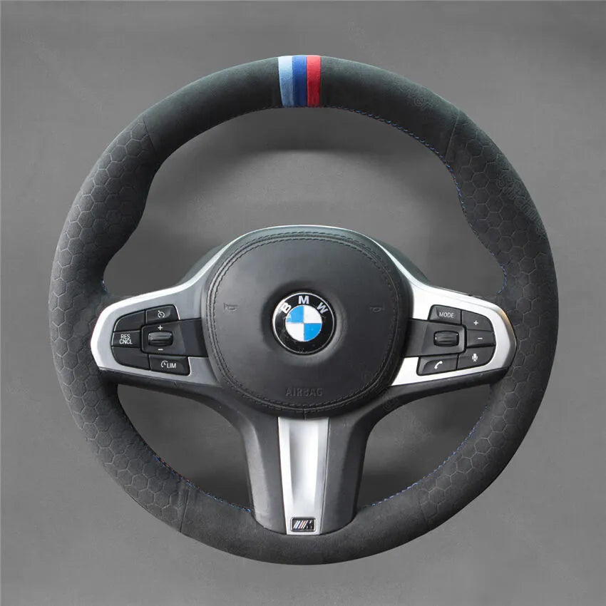 Steering Wheel Cover For BMW i4 G01 G02 G05 G06 G07 G11 G12 G14 G15 G16 G20 G21 G22 G23 G26 G29 G30 G31 G32 G40 G44 F40 F44 540d m sport 2015-2024