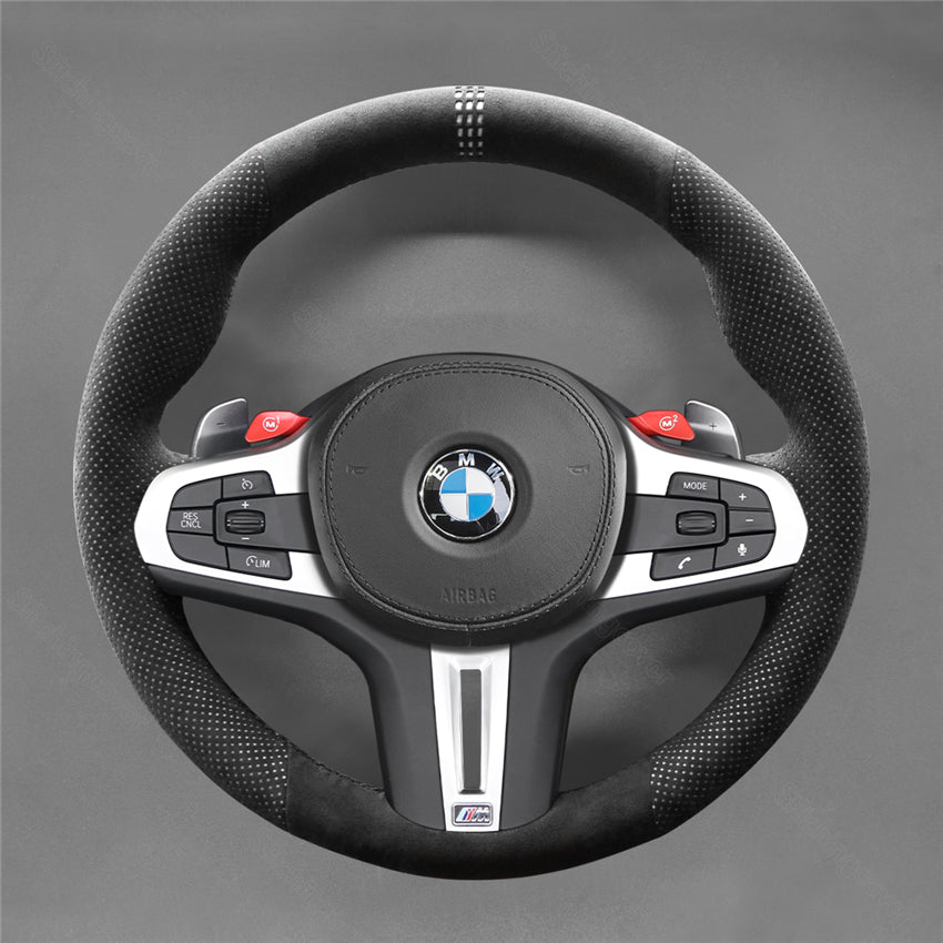 Steering Wheel Cover For BMW X3 X3M X4 X4M X5 X5M X6 X6M M3 M4 M5 M8 G80 G82 G83 F90 F91 F92 F93 F95 F96 F97 F98 2018-2024