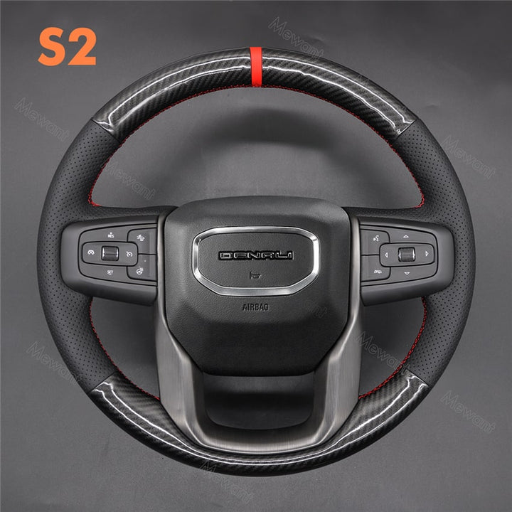 Steering Wheel Cover For GMC Sierra 1500 Limited 2500 3500 Yukon 2019-2024 Stitchingcover