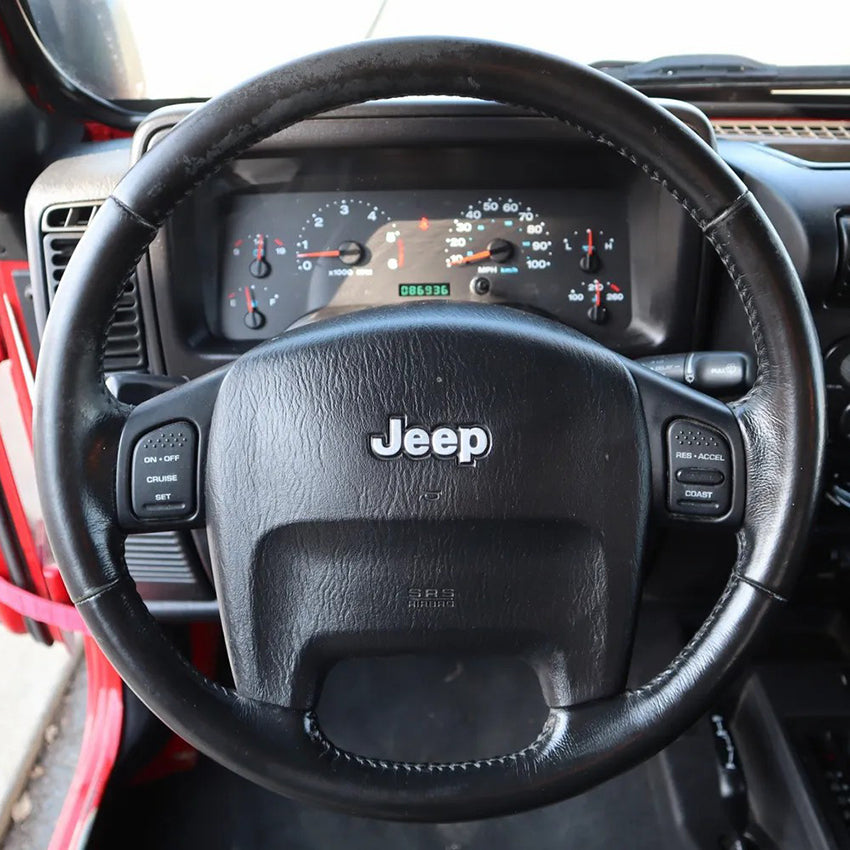 Steering Wheel Cover For Jeep TJ ZJ WJ Wrangler Sport Grand Cherokee 1999-2006