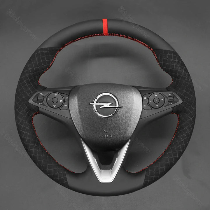 Steering Wheel Cover For Opel Astra Corsa Crossland X Insignia Karl Zafira - stitchingcover