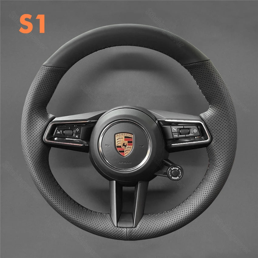 Steering Wheel Cover For Porsche Macan Tycan Panamera 911 2019-2022
