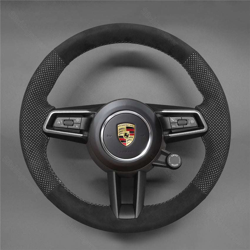 Steering Wheel Cover For Porsche Macan Tycan Panamera 911 992 2019-2022