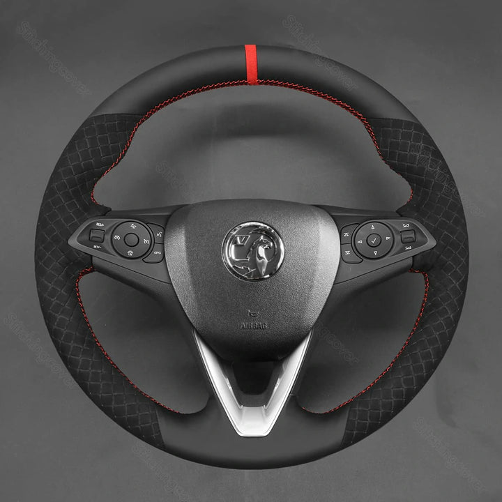 Steering Wheel Cover For Vauxhall Astra K Corsa E  Crossland Grandland X Insignia Karl Zafira - stitchingcover