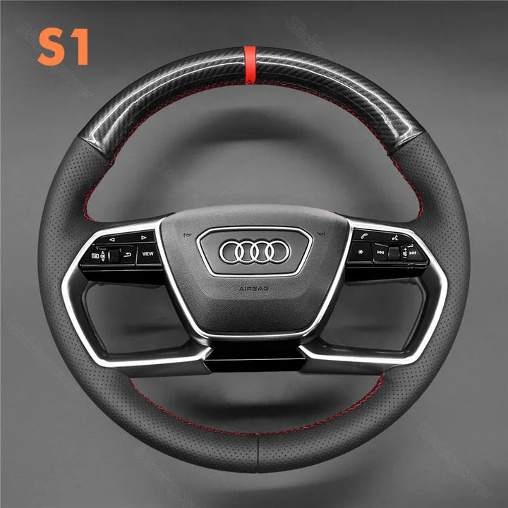 Steering Wheel Cover for Audi A6 A7 A8 A8L S8 Etron 2019-2023