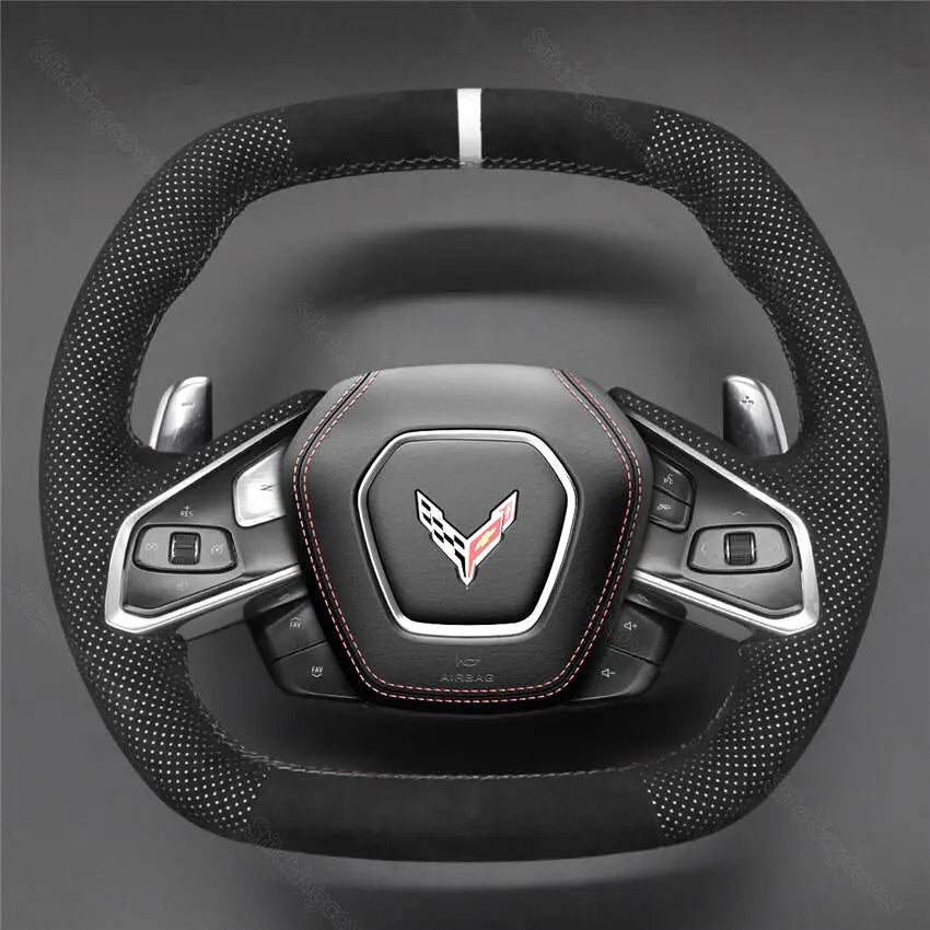 Steering Wheel Cover for Chevrolet Corvette C8 stingray Z06 2020-2023