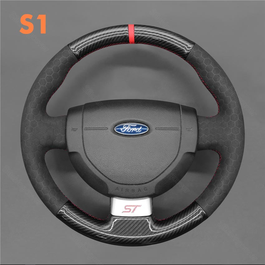 Steering Wheel Cover for Fiesta MK6 ST RS Fusion Transit Connect 2002-2013