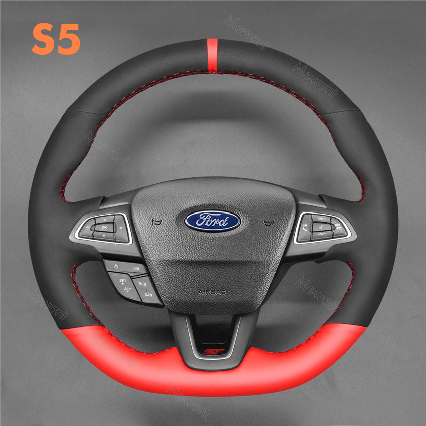 Steering Wheel Cover for Ford Focus RS ST Ecosport Kuga ST-Line 2015-2020