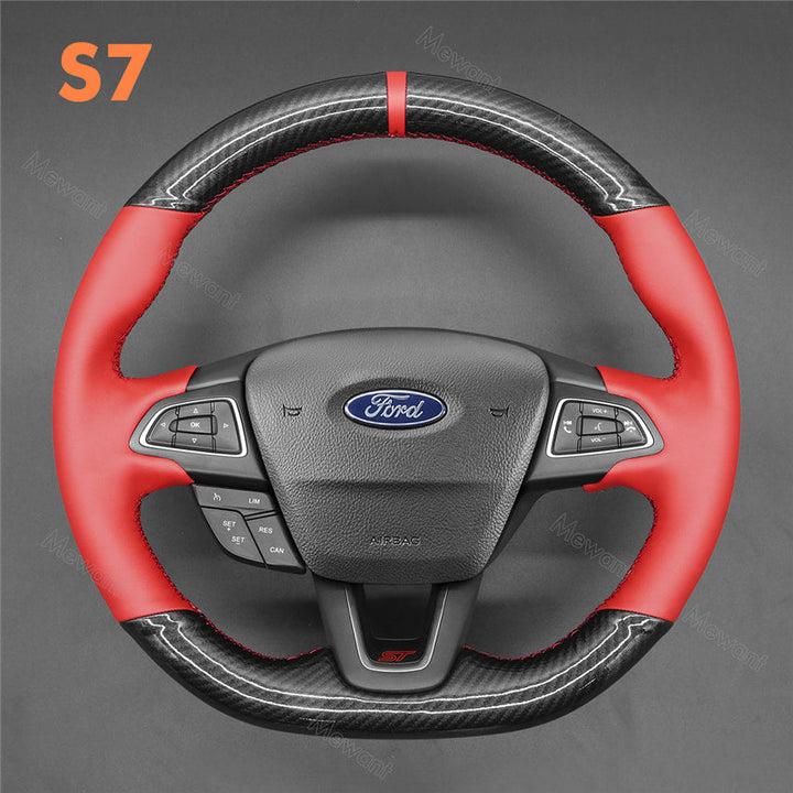 Steering Wheel Cover for Ford Focus RS ST Ecosport Kuga ST-Line 2015-2020