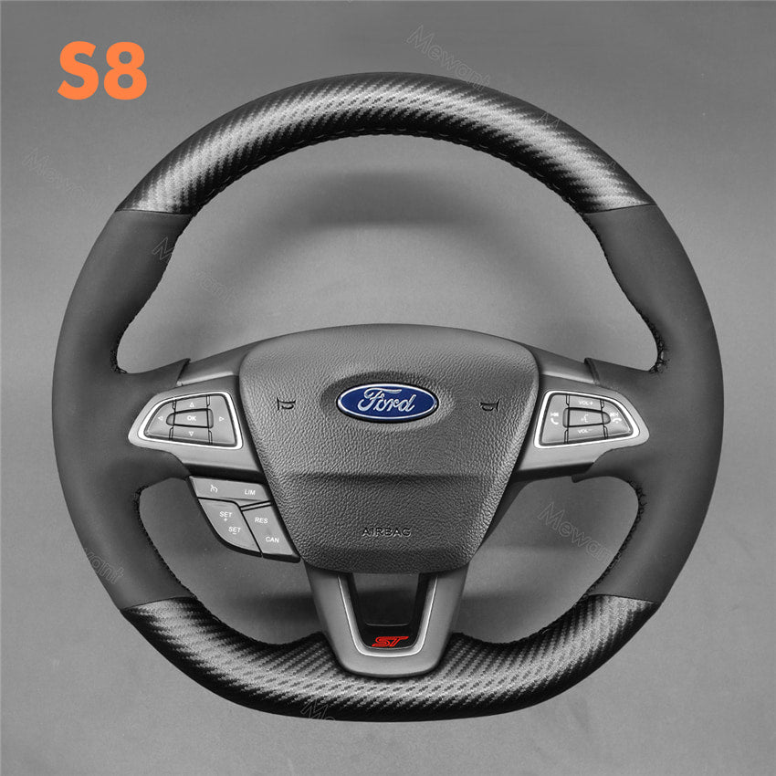 Steering Wheel Cover for Ford Focus RS ST Ecosport Kuga ST-Line 2015-2020