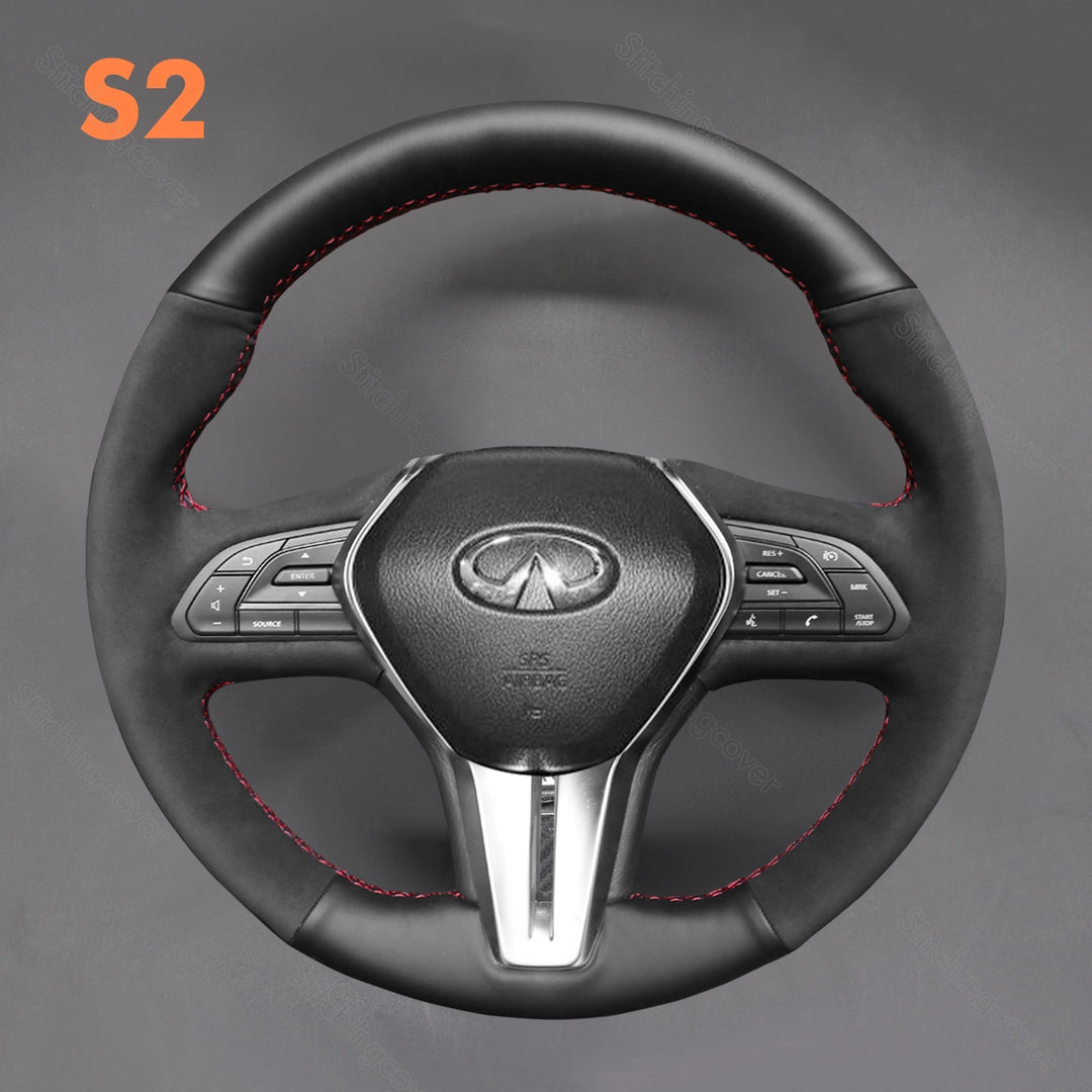 Steering Wheel Cover for Infiniti Q50 Q55 Q60 QX50 QX55 2017-2022