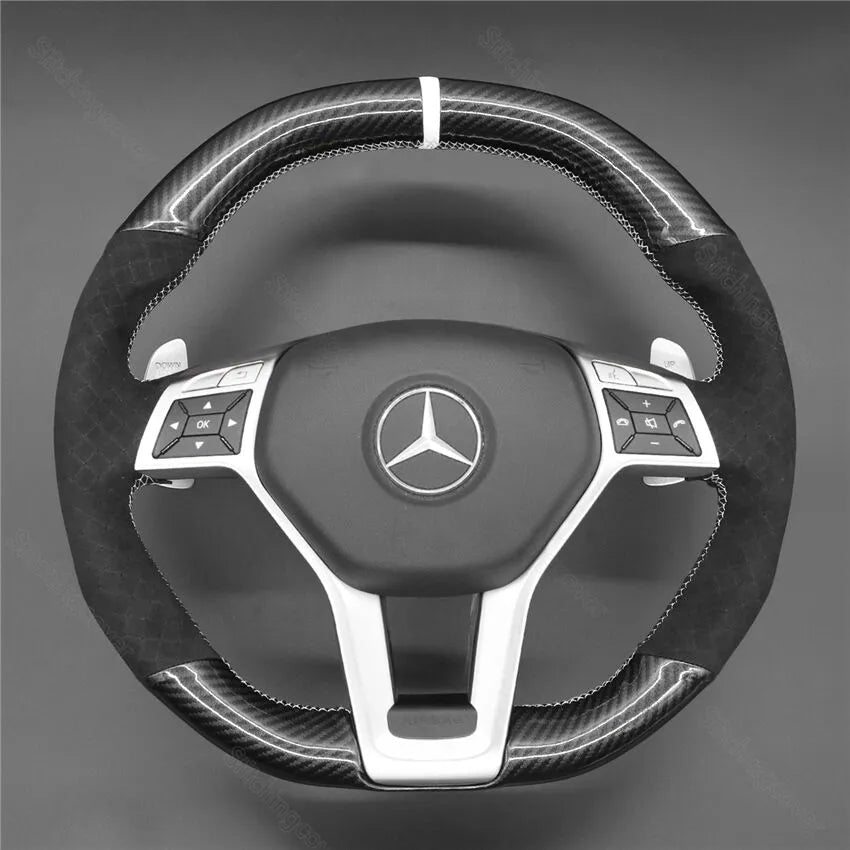 Steering Wheel Cover for Mercedes benz AMG c63 CLA45 E63 W294 C117 C218 W212 R231