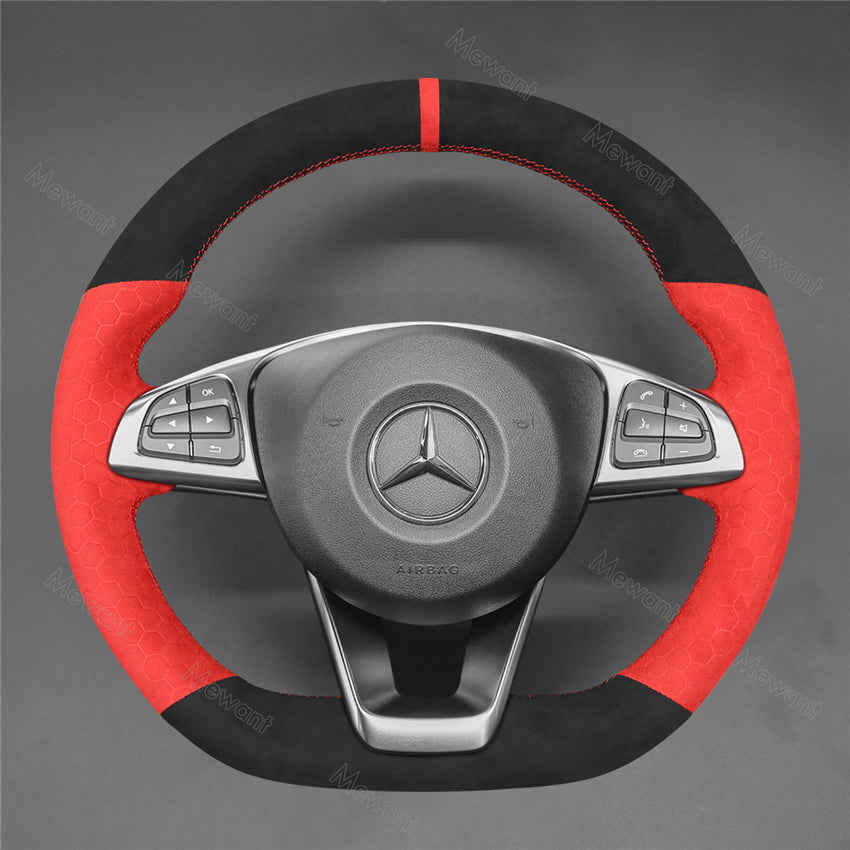 Steering Wheel Cover for Mercedes benz W205 C43 C117 X156 C218 W213 C253 X253 W166 W222 R172 R231 - Stitchingcover