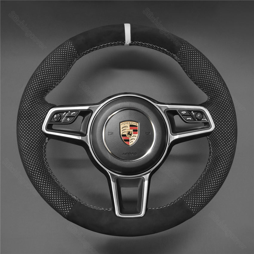 Steering Wheel Cover for Porsche 911 991 718 Boxster 982 Cayman Spyder 982 918 Spyder Cayenne Macan Panamera 2016-2020